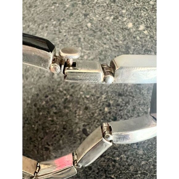 Vintage Sterling silver 925 Bracelet /w genuine Agate stones - Picture 13 of 16